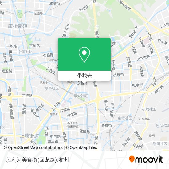 胜利河美食街(回龙路)地图