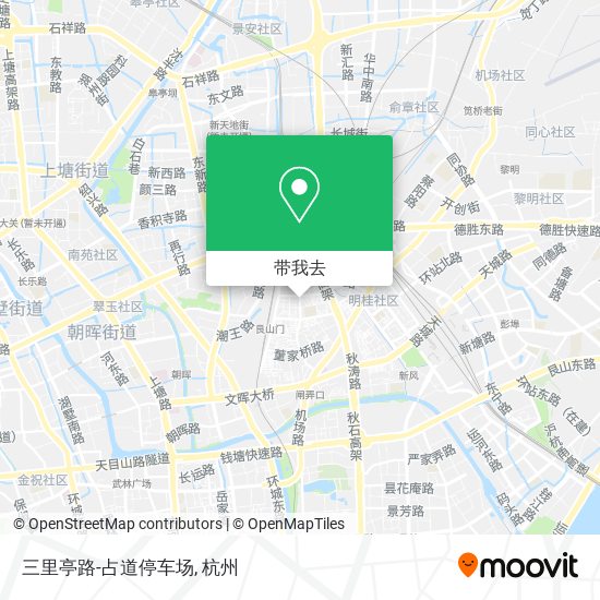 三里亭路-占道停车场地图