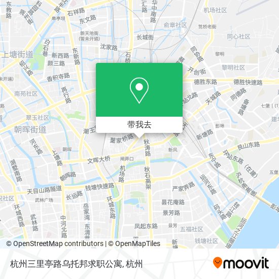 杭州三里亭路乌托邦求职公寓地图
