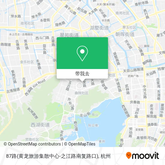 87路(黄龙旅游集散中心-之江路南复路口)地图