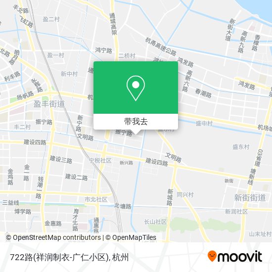 722路(祥润制衣-广仁小区)地图