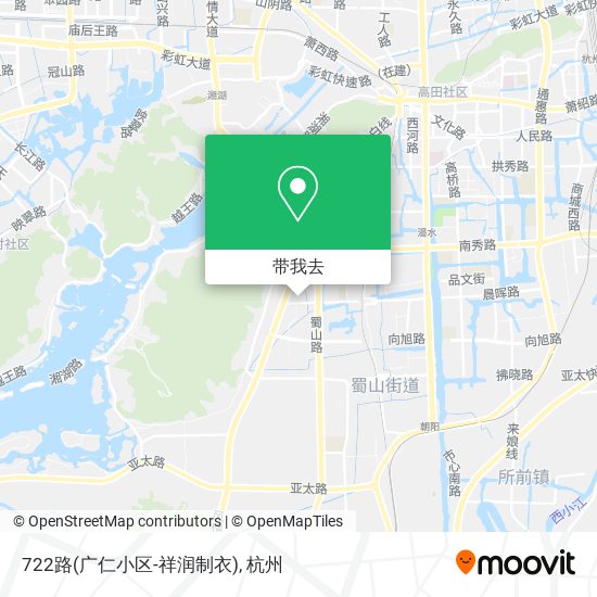 722路(广仁小区-祥润制衣)地图
