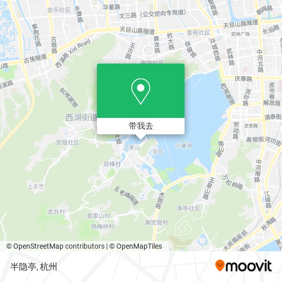半隐亭地图