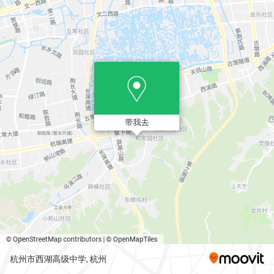 杭州市西湖高级中学地图