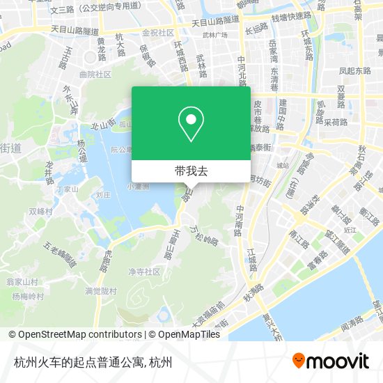杭州火车的起点普通公寓地图