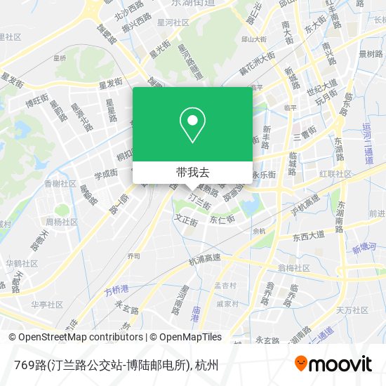 769路(汀兰路公交站-博陆邮电所)地图
