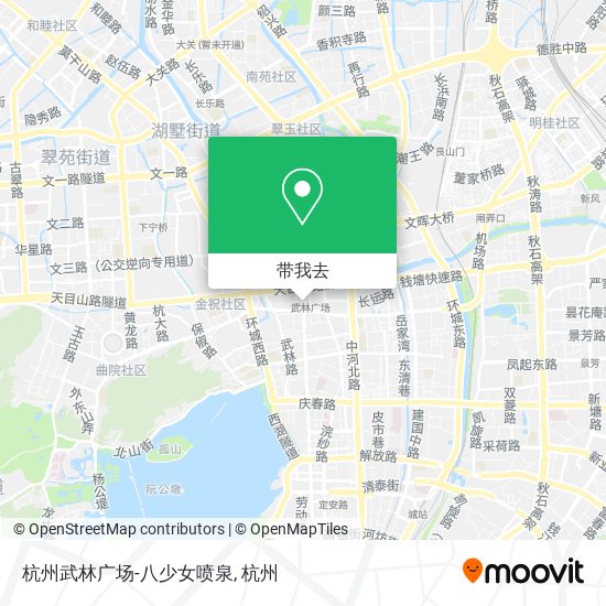 杭州武林广场-八少女喷泉地图