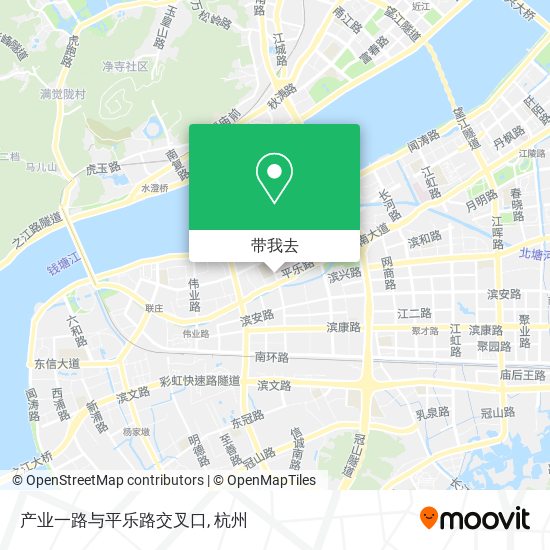 产业一路与平乐路交叉口地图