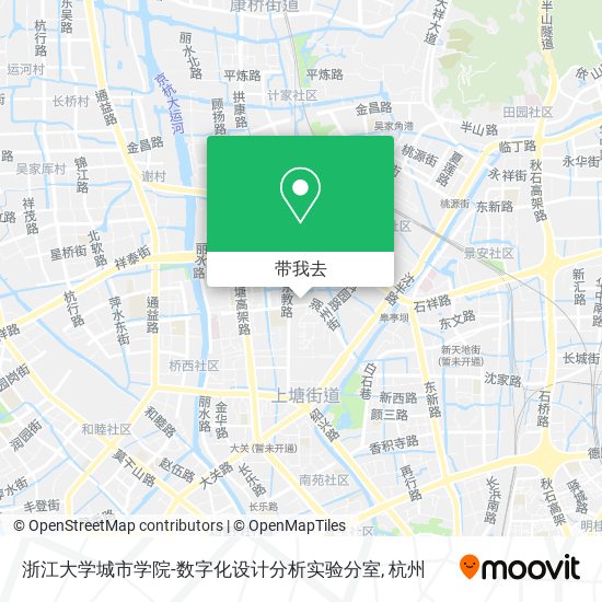 浙江大学城市学院-数字化设计分析实验分室地图