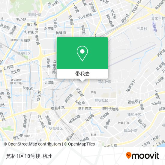 笕桥1区18号楼地图