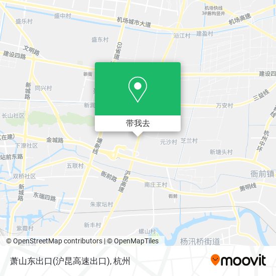 萧山东出口(沪昆高速出口)地图