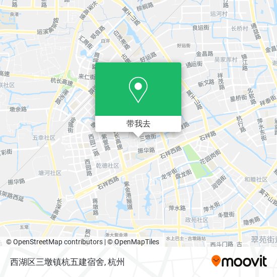 西湖区三墩镇杭五建宿舍地图