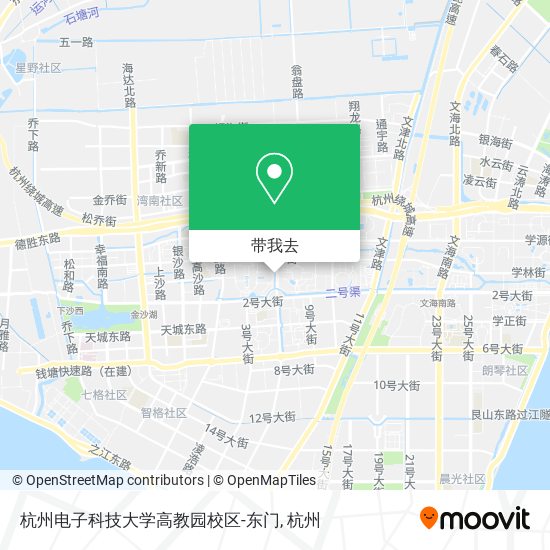 杭州电子科技大学高教园校区-东门地图