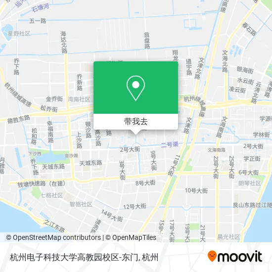 杭州电子科技大学高教园校区-东门地图