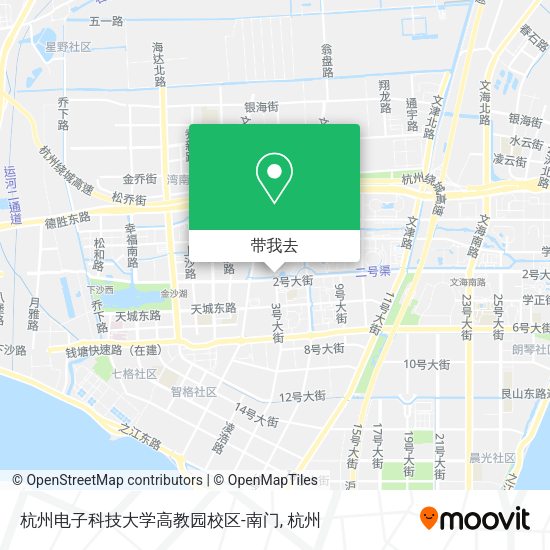 杭州电子科技大学高教园校区-南门地图