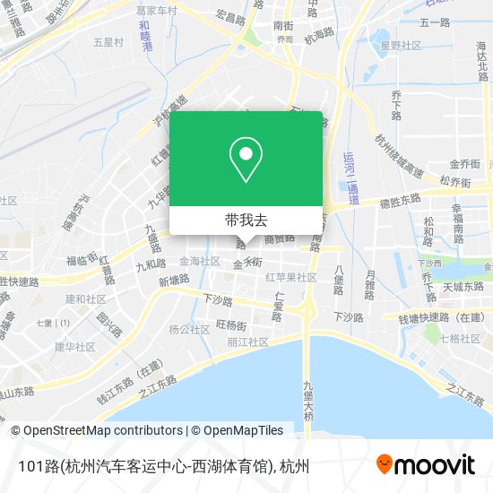 101路(杭州汽车客运中心-西湖体育馆)地图