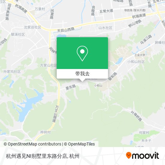 杭州遇见NI别墅里东路分店地图