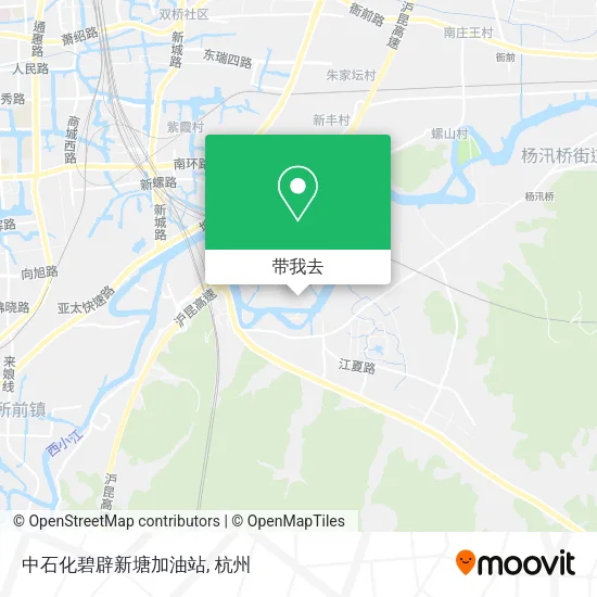 中石化碧辟新塘加油站地图