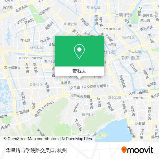华星路与学院路交叉口地图