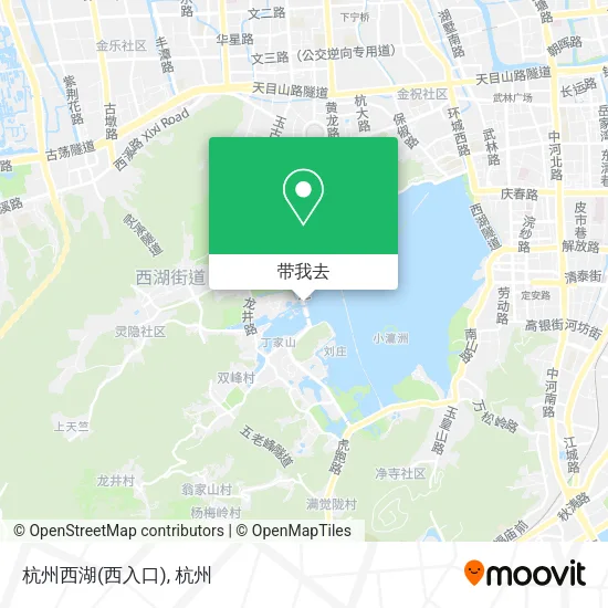 杭州西湖(西入口)地图