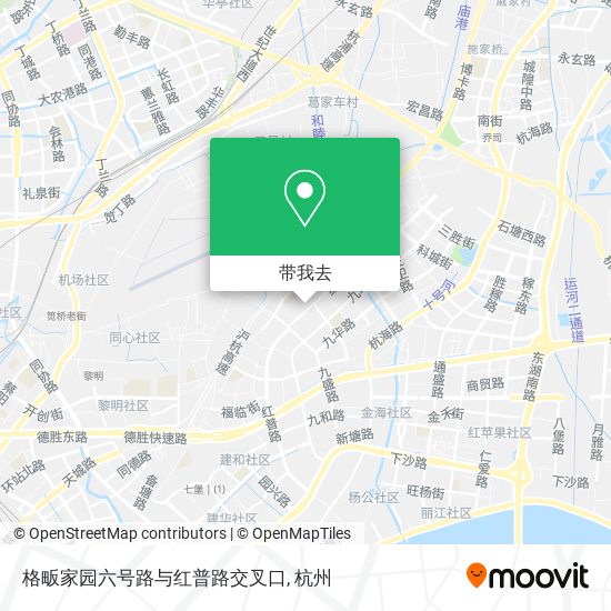 格畈家园六号路与红普路交叉口地图