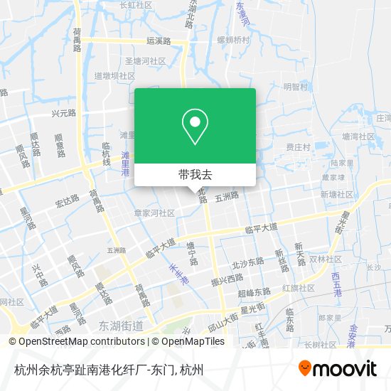 杭州余杭亭趾南港化纤厂-东门地图