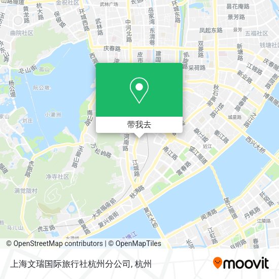 上海文瑞国际旅行社杭州分公司地图