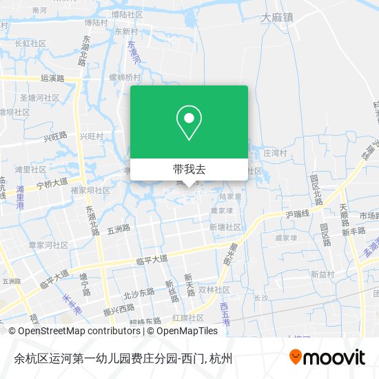 余杭区运河第一幼儿园费庄分园-西门地图