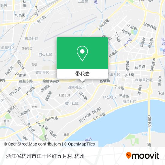 浙江省杭州市江干区红五月村地图