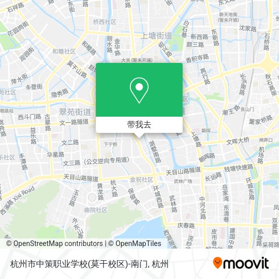 杭州市中策职业学校(莫干校区)-南门地图