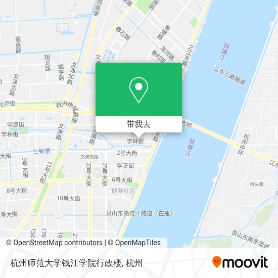 杭州师范大学钱江学院行政楼地图