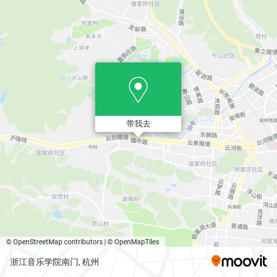 浙江音乐学院南门地图
