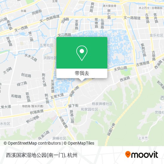 西溪国家湿地公园(南一门)地图