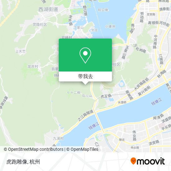 虎跑雕像地图