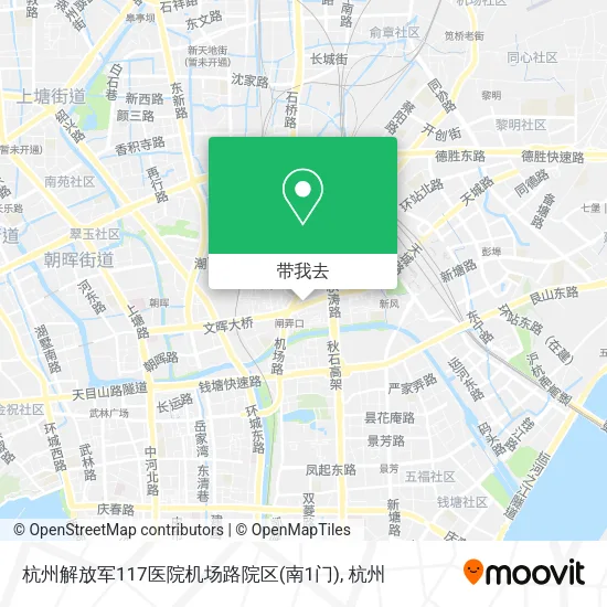 杭州解放军117医院机场路院区(南1门)地图