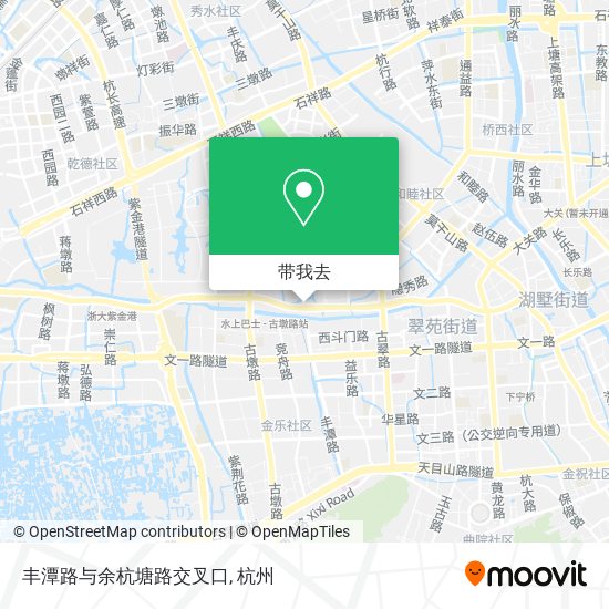 丰潭路与余杭塘路交叉口地图