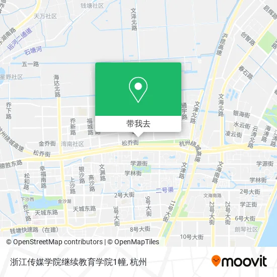 浙江传媒学院继续教育学院1幢地图