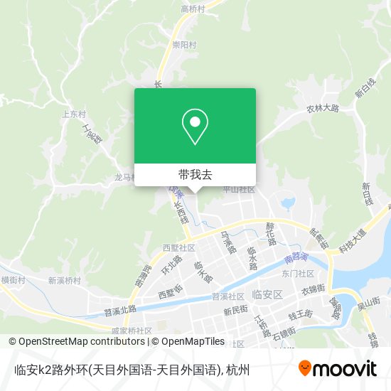 临安k2路外环(天目外国语-天目外国语)地图
