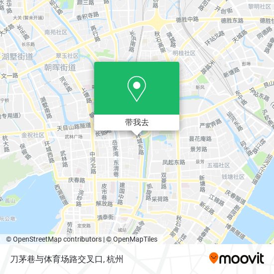 刀茅巷与体育场路交叉口地图