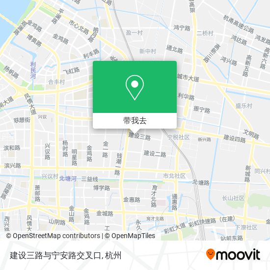 建设三路与宁安路交叉口地图