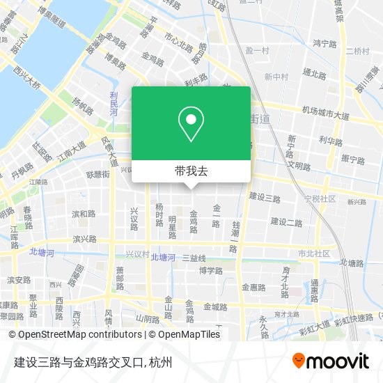 建设三路与金鸡路交叉口地图