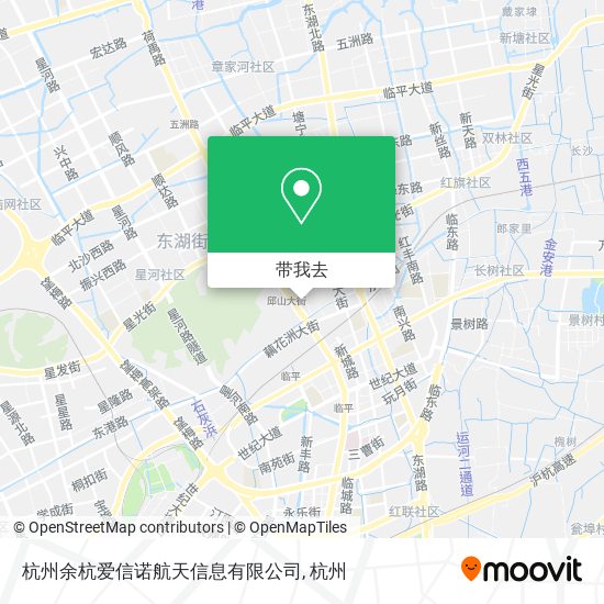 杭州余杭爱信诺航天信息有限公司地图