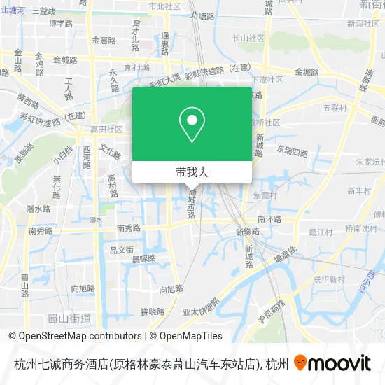 杭州七诚商务酒店(原格林豪泰萧山汽车东站店)地图