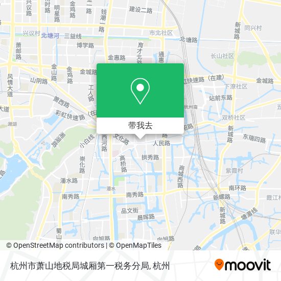 杭州市萧山地税局城厢第一税务分局地图