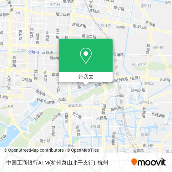 中国工商银行ATM(杭州萧山北干支行)地图