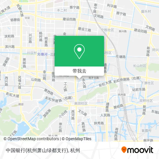 中国银行(杭州萧山绿都支行)地图