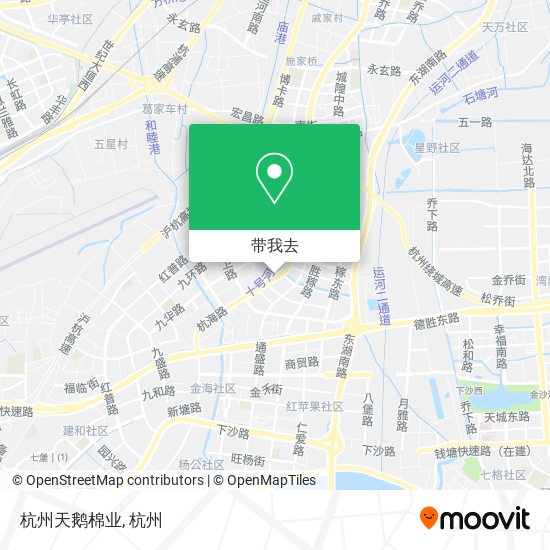 杭州天鹅棉业地图