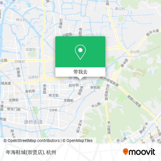 年海鞋城(崇贤店)地图