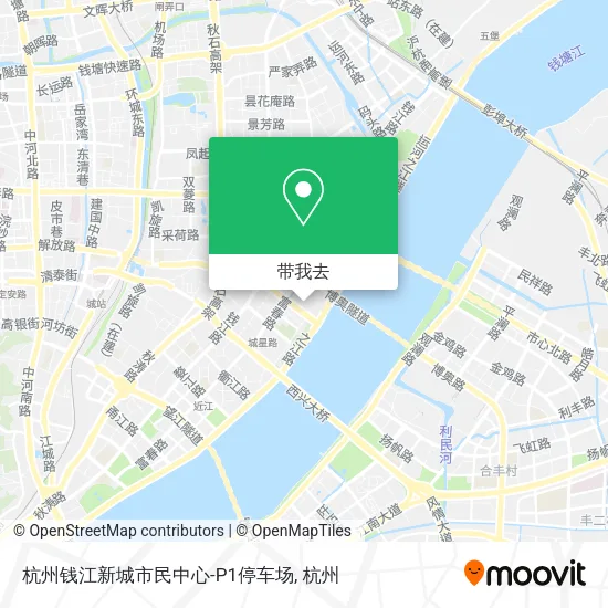 杭州钱江新城市民中心-P1停车场地图
