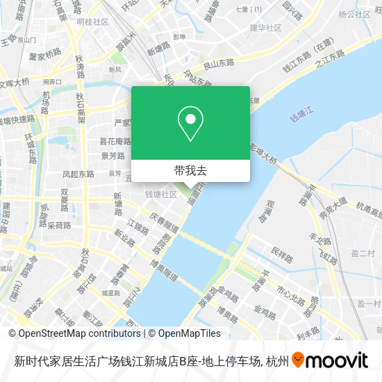 新时代家居生活广场钱江新城店B座-地上停车场地图